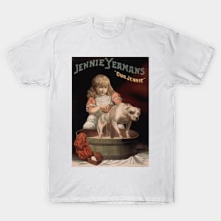 Vintage Girl bathing Dog T-Shirt